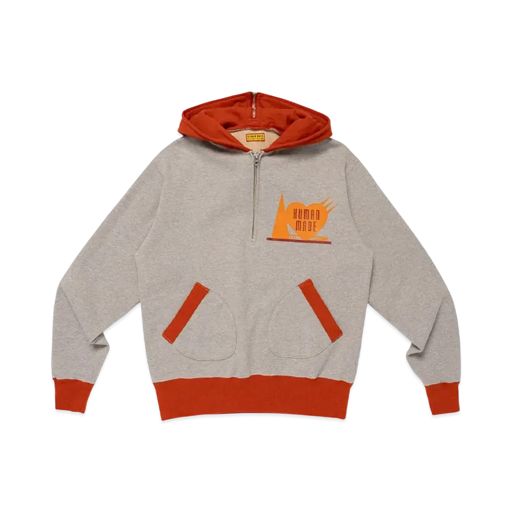 HUMAN MADE Half-Zip Hoodie "Gray"