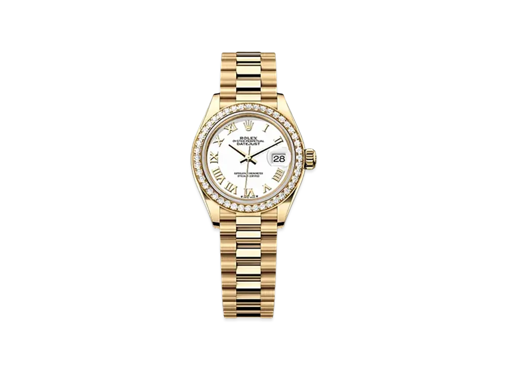 ROLEX Lady-Datejust 28mm Yellow Gold Diamond 279138RBR "White"