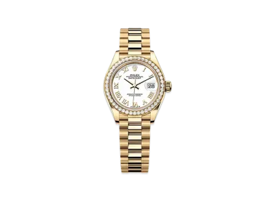 ROLEX Lady-Datejust 28mm Yellow Gold Diamond 279138RBR "White"