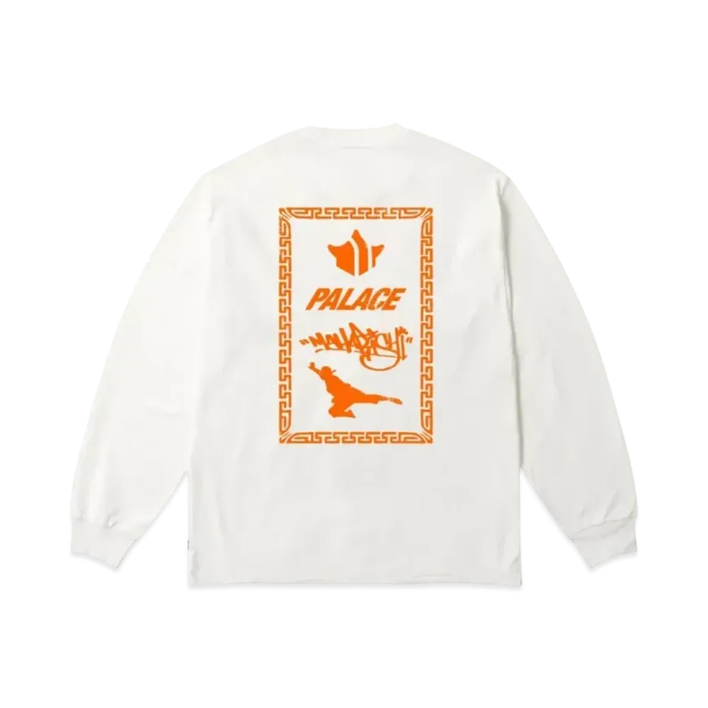 PALACE x MAHARISHI Shaolin Tag Longsleeve "White"
