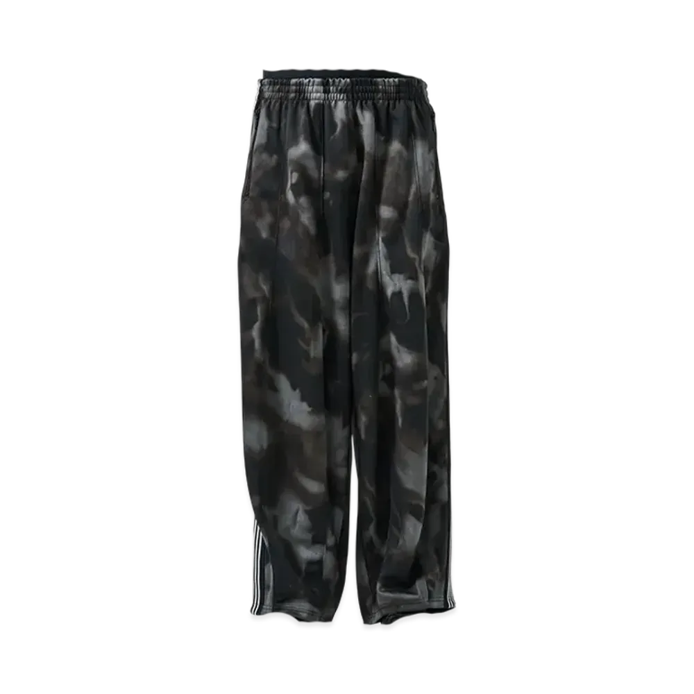 NEEDLES x STUDIOUS Exclusive H.D. Track Pant - Poly Smooth - Printed Tie Dye "Black"