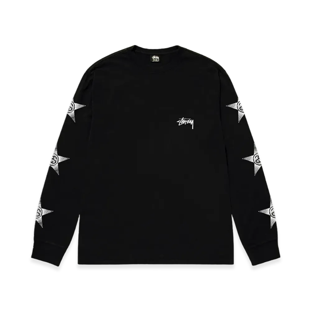Stussy Stars LS Tee "Black"