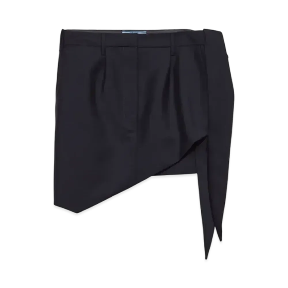 PRADA Women's Kid Mohair Miniskirt "Navy"