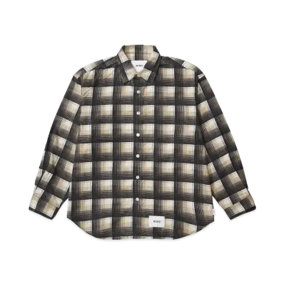 WTAPS TXT 02 / LS / Cotton. Flannel. Textile. Of "Black"