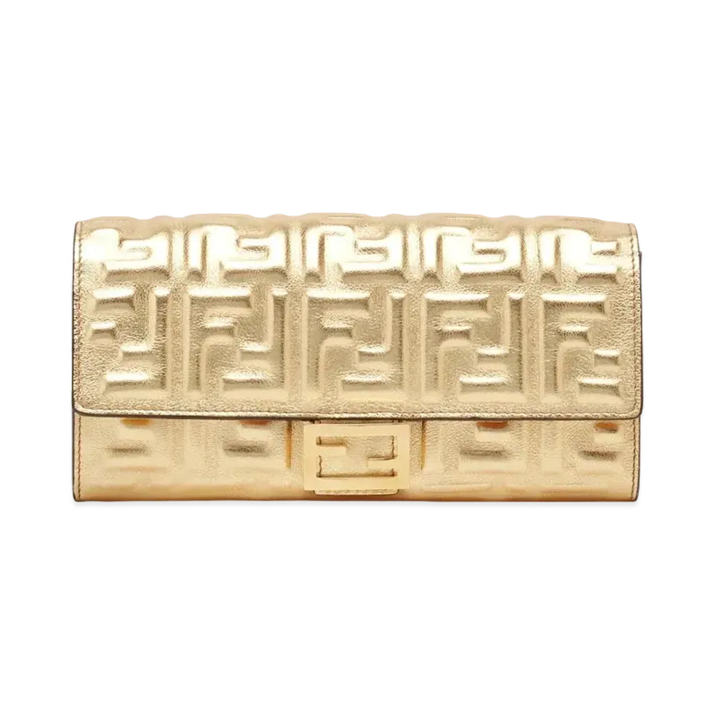 FENDI Continental Wallet Leather "Gold"