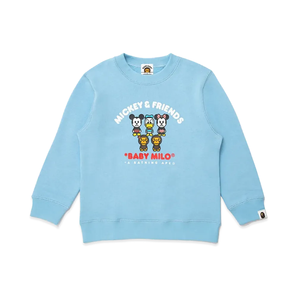 A BATHING APE x Disney Kids Mickey & Friends Baby Milo Crewneck Sweatshirt "Sax"