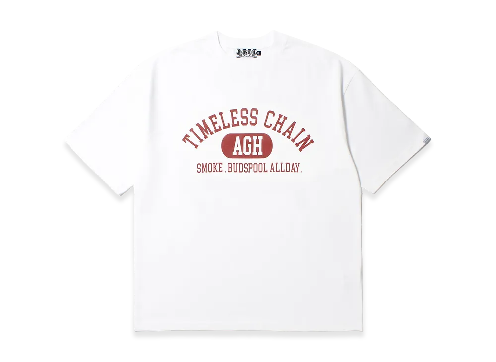 APHRODITEGANG x BUDSPOOL TCS College Logo S/S Tee "White"
