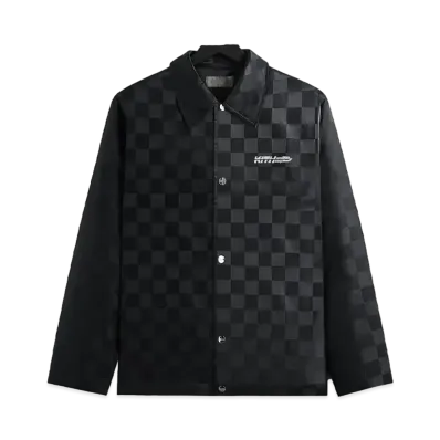Kith Checkered Satin Kieran Coaches Jacket "Black"