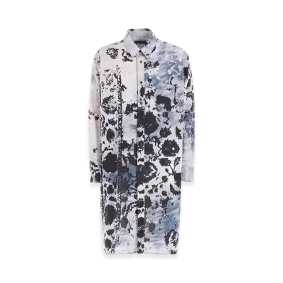 S'YTE Floral Print Button Slits Long Shirt "Blue"
