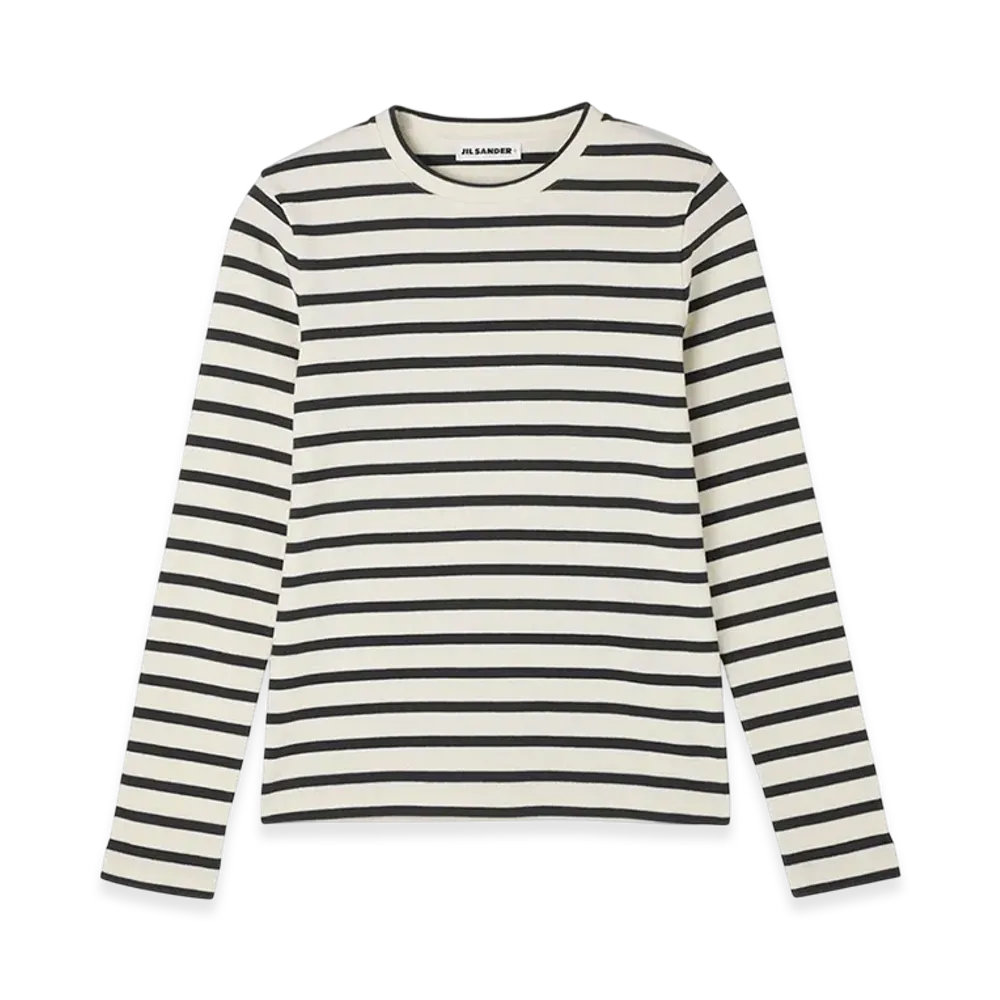 Jil Sander Crew Neck Long Sleeve Shirt "Bluejay"