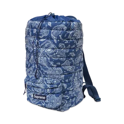 Supreme Puffer Backpack "Blue Paisley"