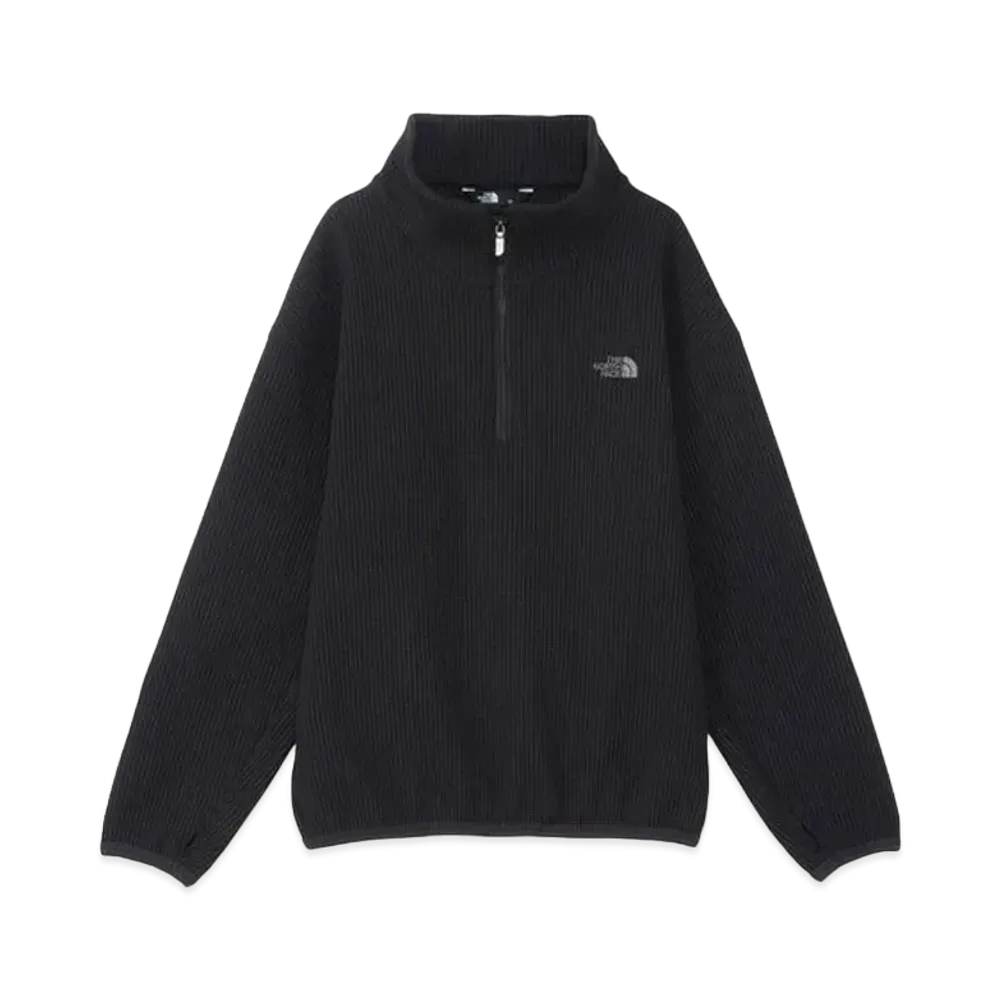 The North Face Waffle Half Zip (Kids) "Black"