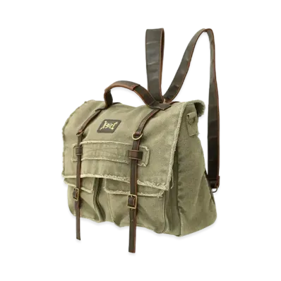 X-Girl Distressed Messenger Bag "Olive"
