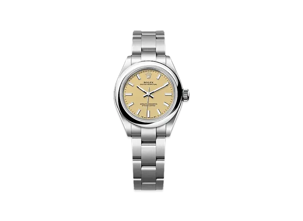 ROLEX Oyster Perpetual 28mm Oystersteel 276200 "Beige"
