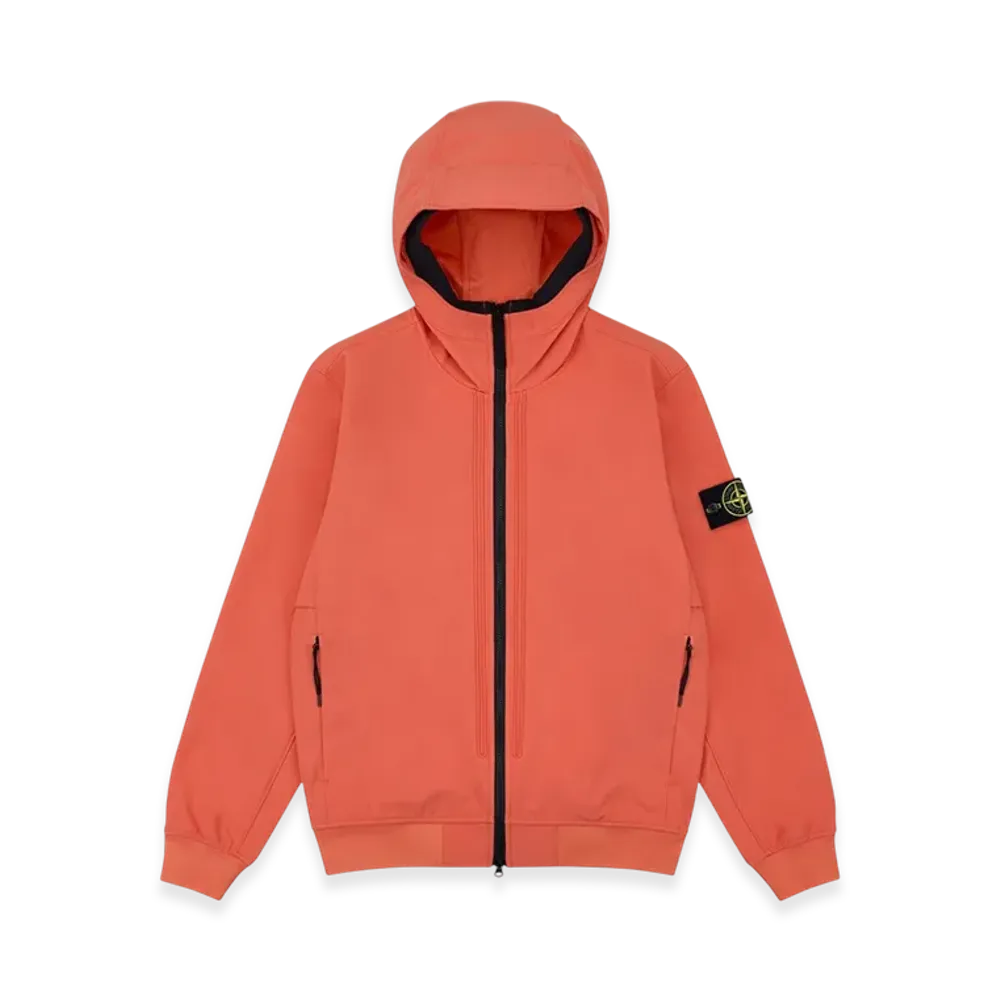 Stone Island 40427 Light Soft Shell Hooded Blouson - 22SS "Orange"
