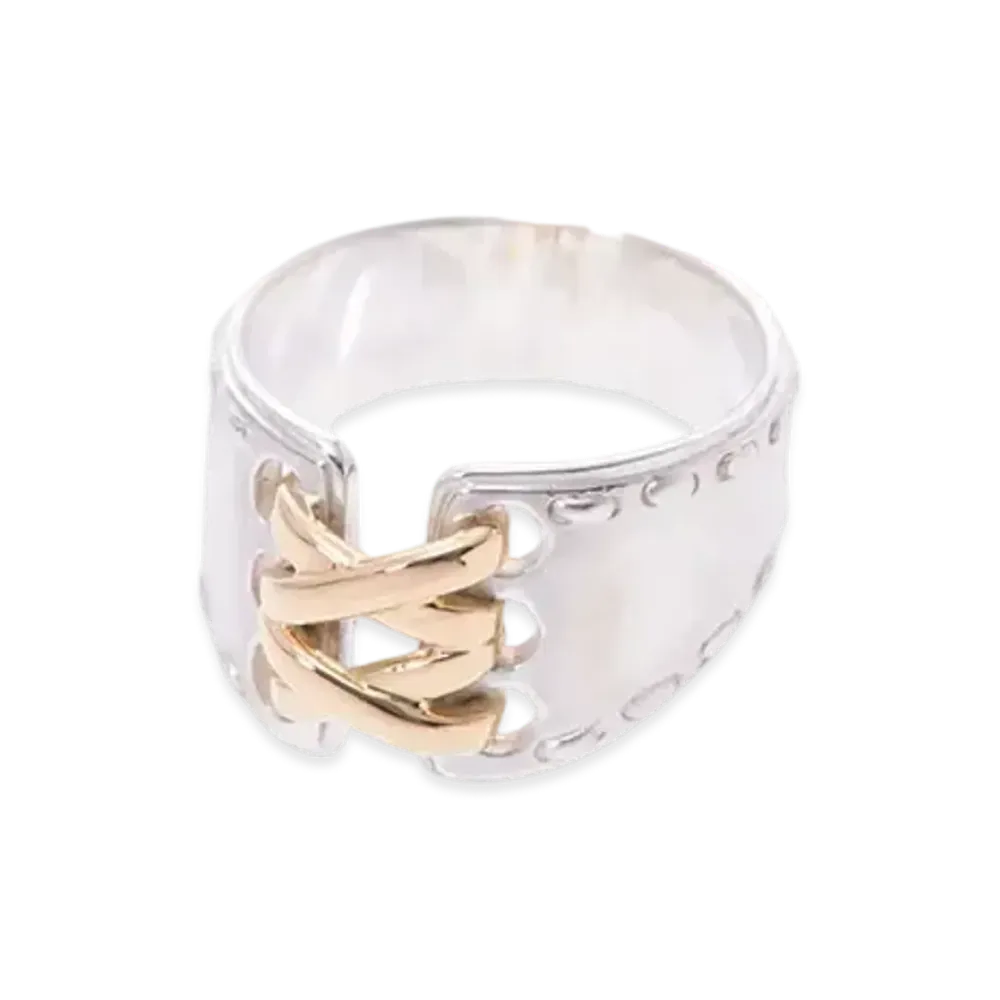 Hermes Mexico Ring Double "Silver/Yellow Gold"