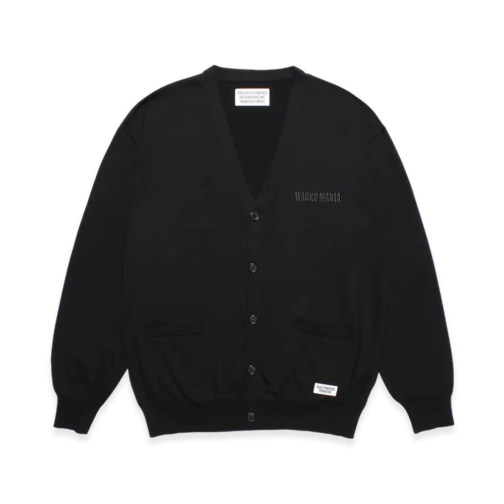 WACKO MARIA Cotton Knit Cardigan "Black"