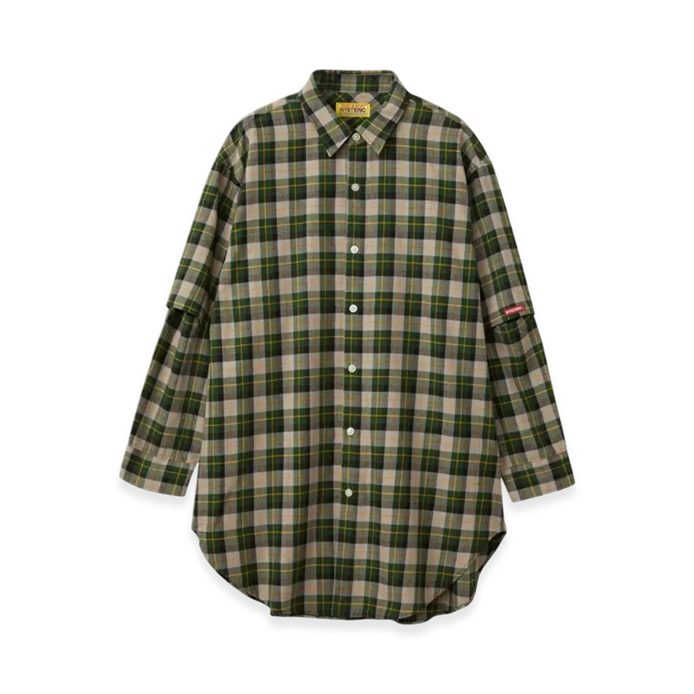 HYSTERIC GLAMOUR Bad Ass Mama Arm Slit Shirt "Green"