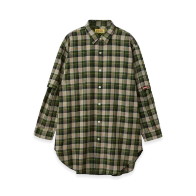 HYSTERIC GLAMOUR Bad Ass Mama Arm Slit Shirt "Green"