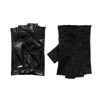 OUR LEGACY Biker Glove "Black Lotus Shrunken Lace"