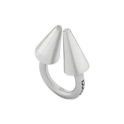 GUCCI Large Ring with Rivets "Silver"