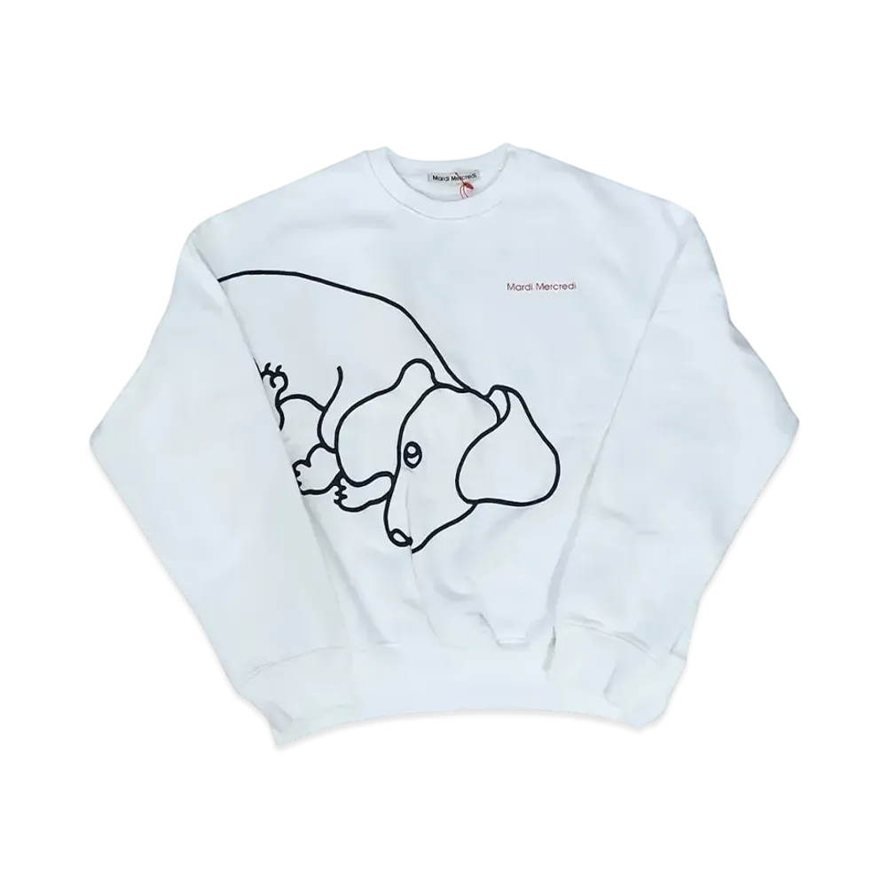 Mardi Mercredi Sweatshirt Ddanji Ch.01 "White Black"