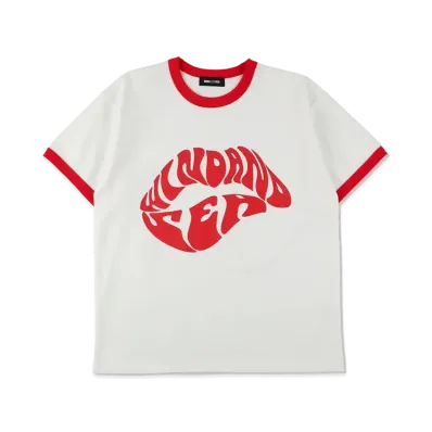 WIND AND SEA Lip Tee "White Red"