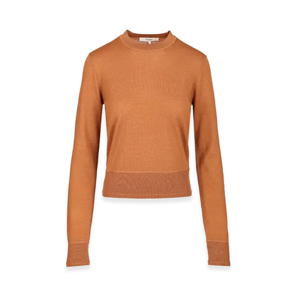 Chloe Women's Wool Sweater "Brown"