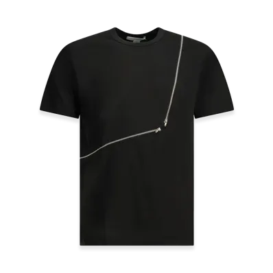 COMME des GARCONS SHIRT Crew-Neck T-Shirt With Zipper Detail "Black"
