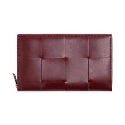 Bottega Veneta Zip Around Wallet "Barolo"