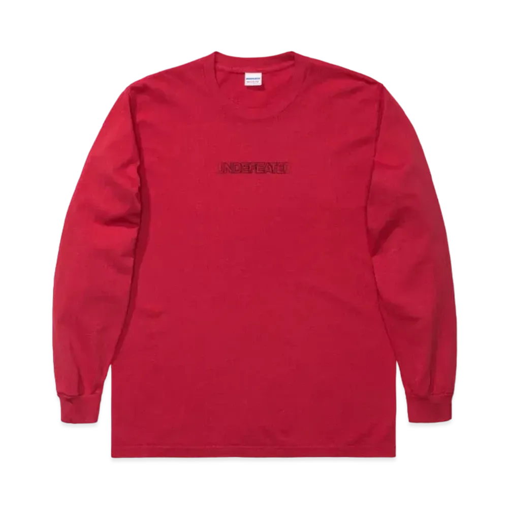 UNDEFEATED FADEOUT L/S TEE - 80112 "Red"