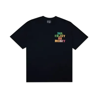 MR. ENJOY DA MONEY Rainbow Embroidery Short Sleeves "Black"