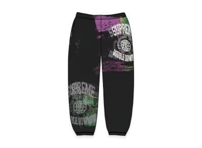 Supreme Overprint Sweatpant "Black"