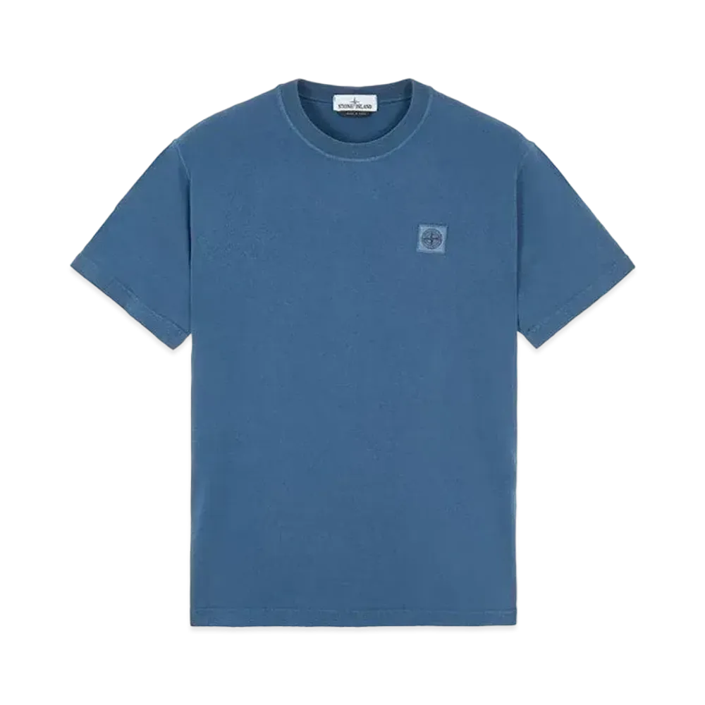Stone Island 23742 20/1 COTTON JERSEY 'FISSATO' EFFECT_SLIM FIT "Teal"