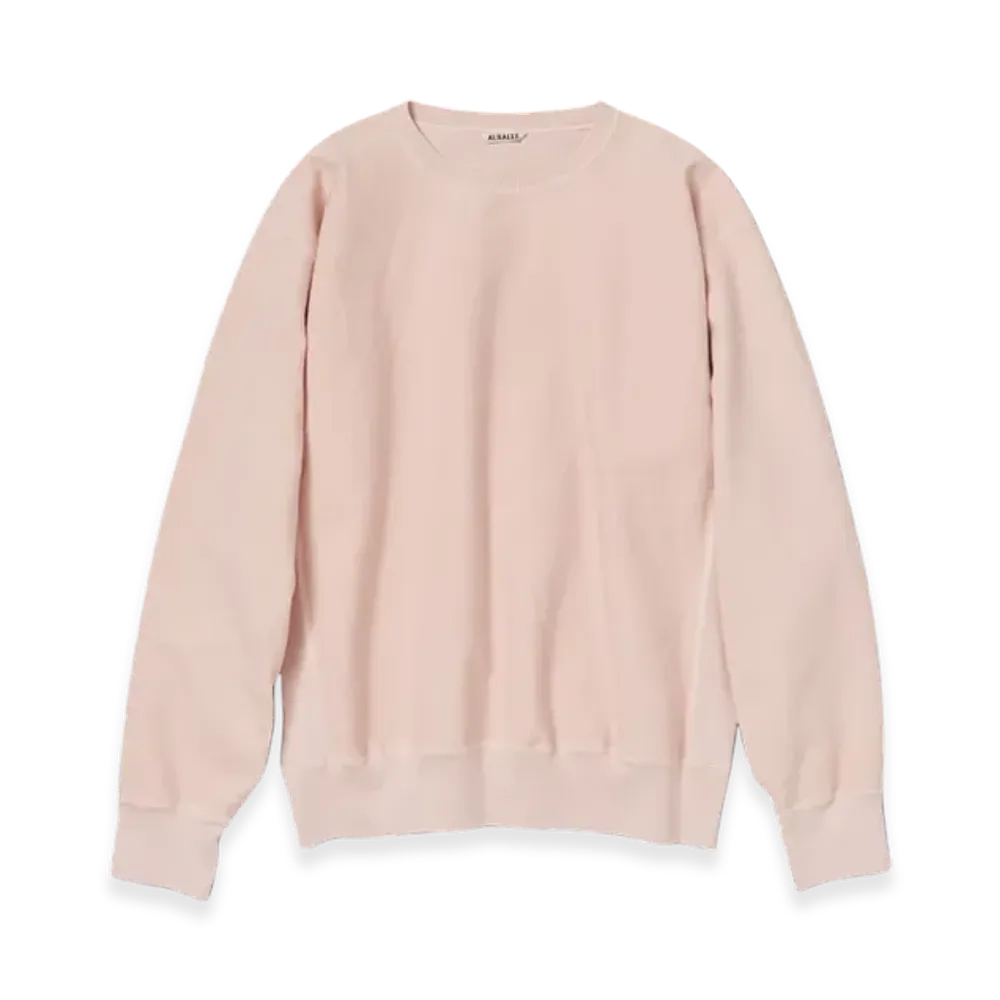 AURALEE Super Milled Sweat P/O "Light Pink"