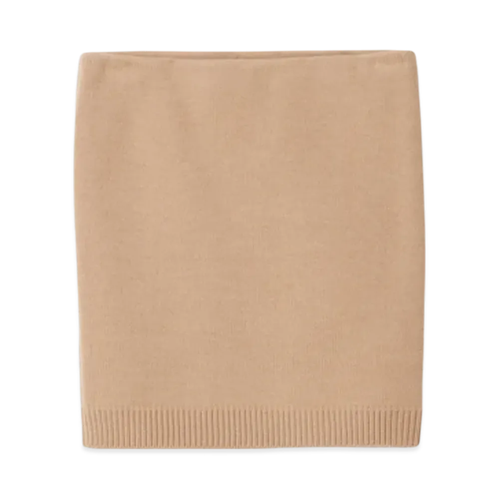 MIU MIU Women's Wool and Nylon Skirt "Biscuit"