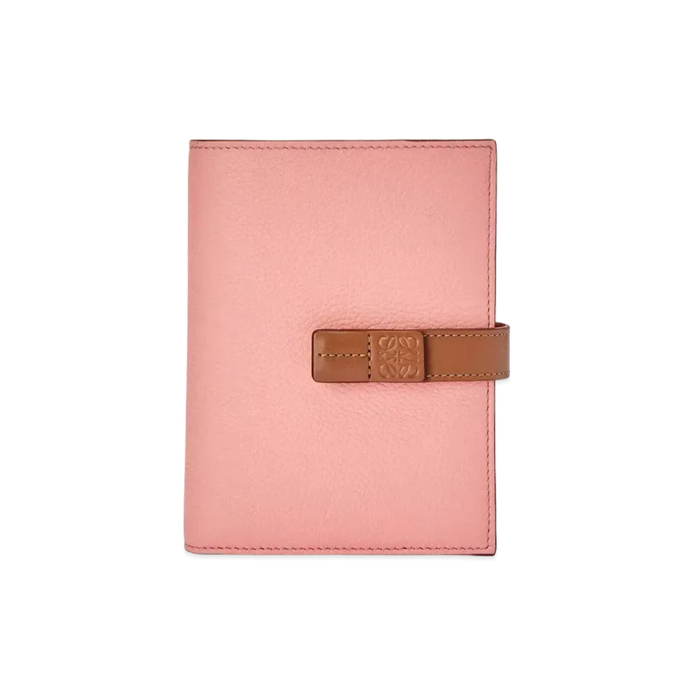 LOEWE Medium Vertical Wallet In Soft Grained Calfskin "Blossom/Tan"
