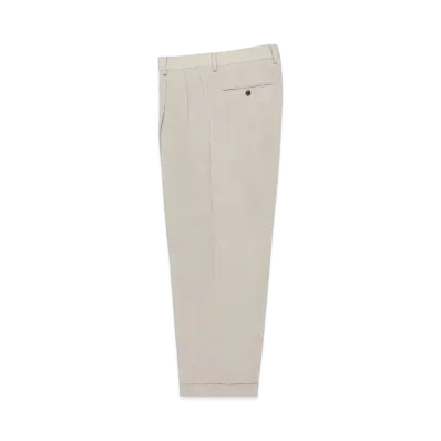 WACKO MARIA x DORMEUIL Double Pleated Trousers "Light Beige"