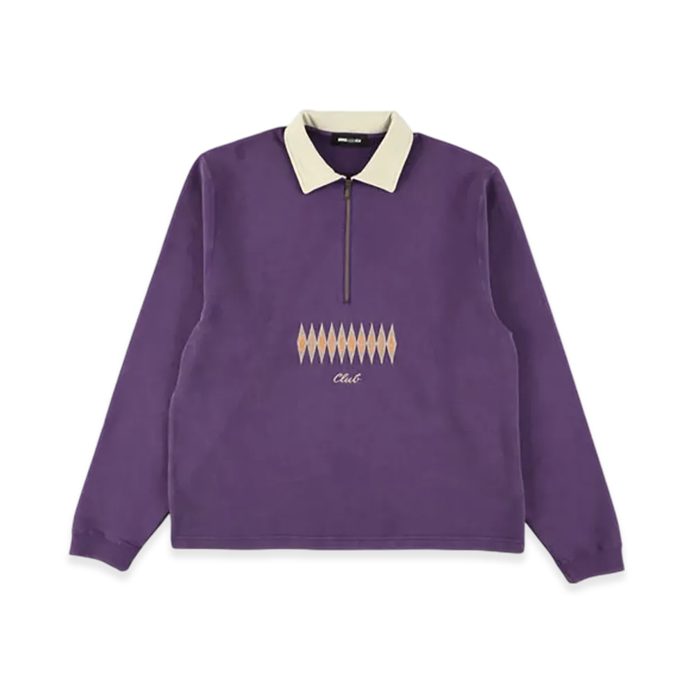 WIND AND SEA Club Half Zip Sweatshirt "Purple"
