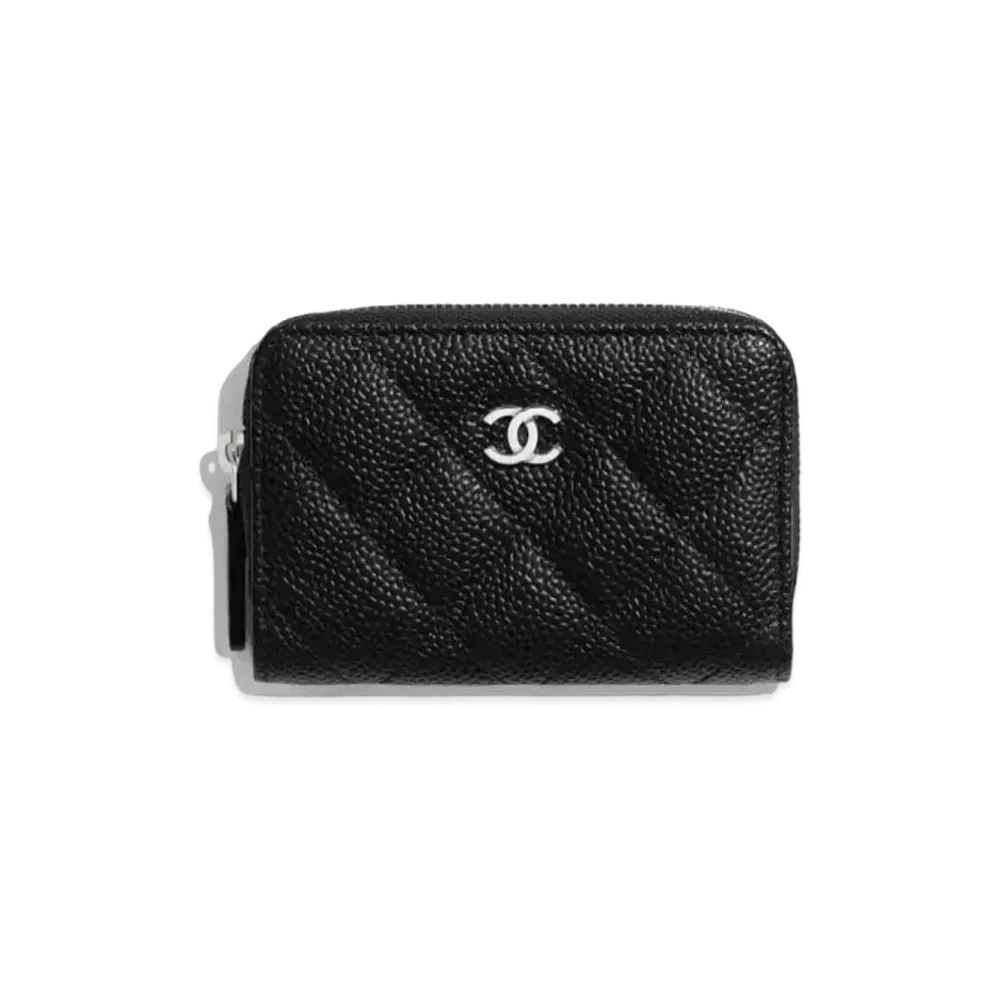 CHANEL Classic Zip Coin Purse Grained Calfskin "Black"