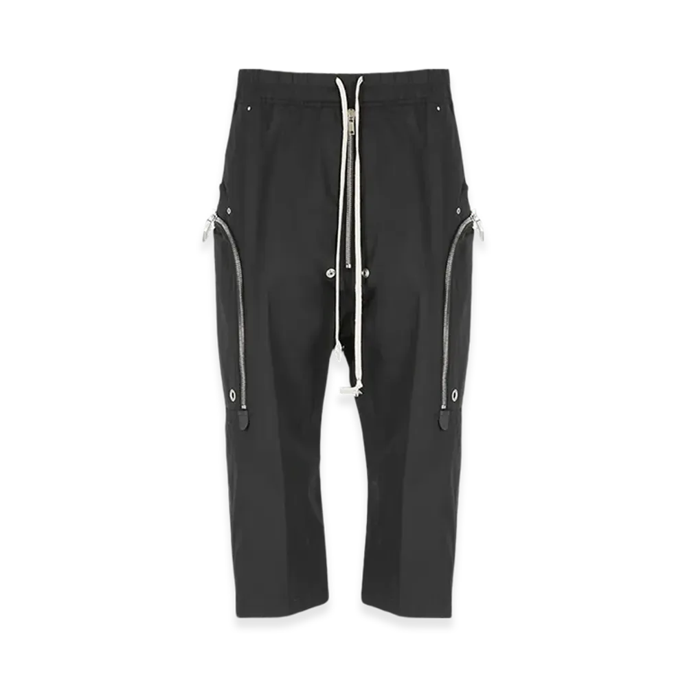 Rick Owens Zipper Detailed Drawstring Pants "Black"