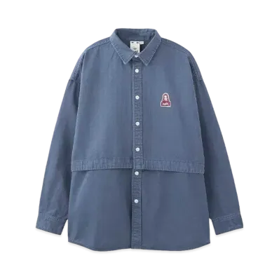 X-Girl Face L/S 2Way Shirt "Navy"