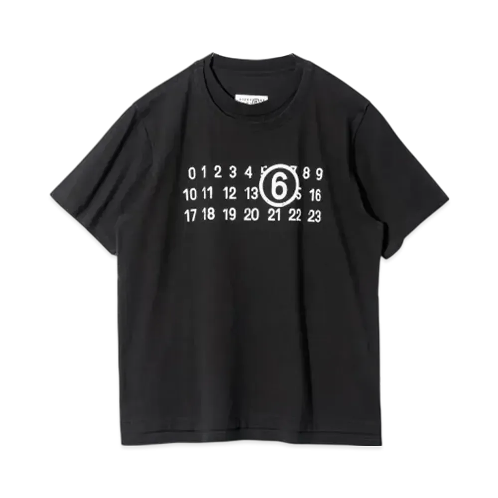 MM6 Maison Margiela Two Layer Numbering T-Shirt "Black"