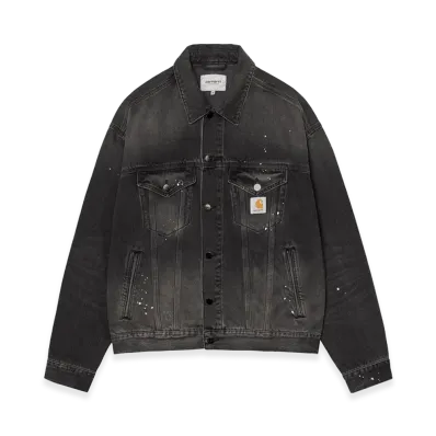 Carhartt WIP Helston Jacket "Black/Destroy Wash/Splatter"