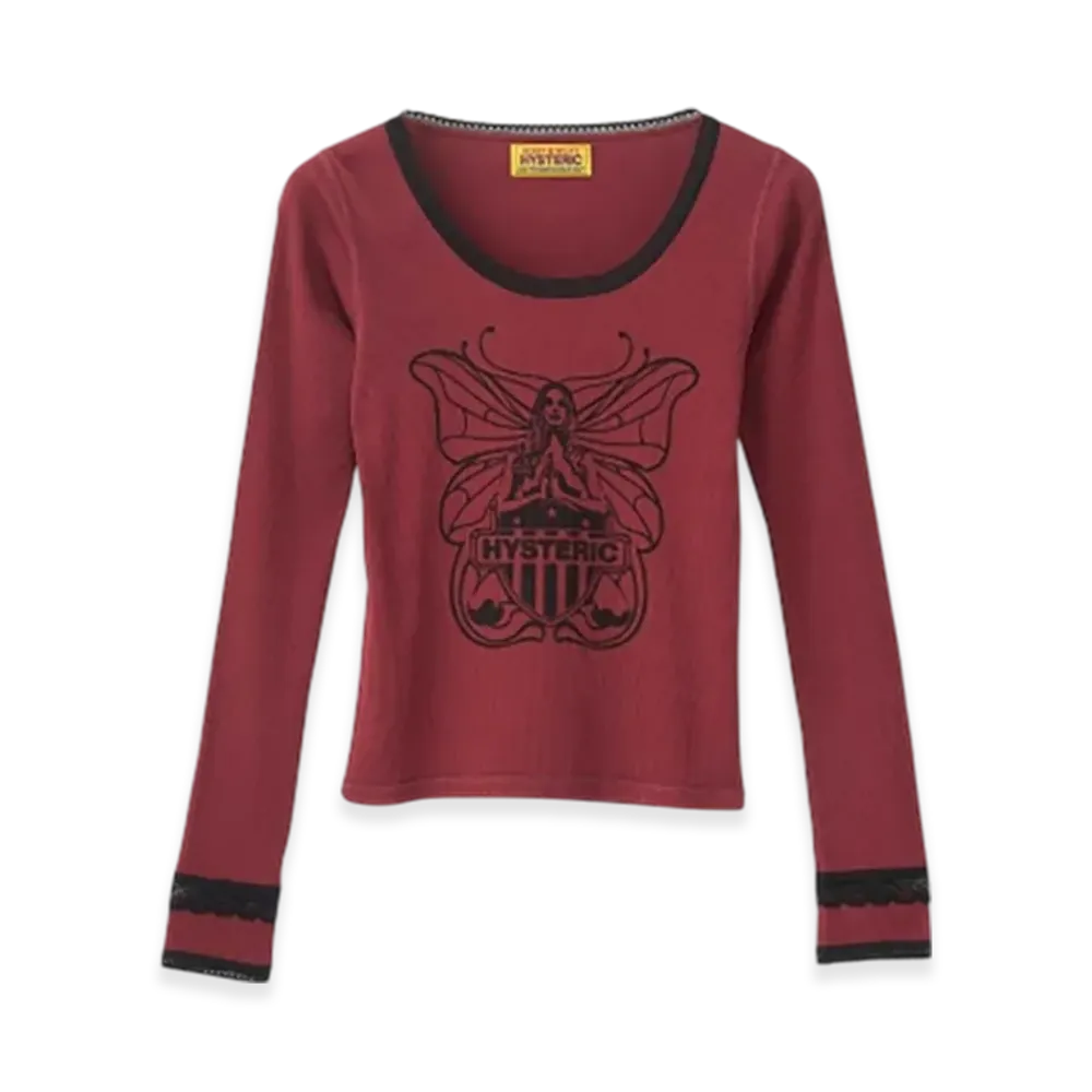 HYSTERIC GLAMOUR Levitated Girl Chibi T-Shirt "Red"