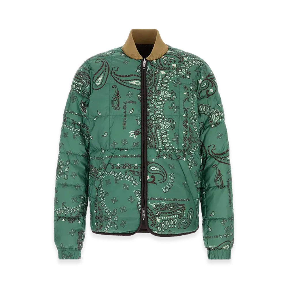 MONCLER Printed Polyester Reversible Chalvron Down Jacket "Printed"
