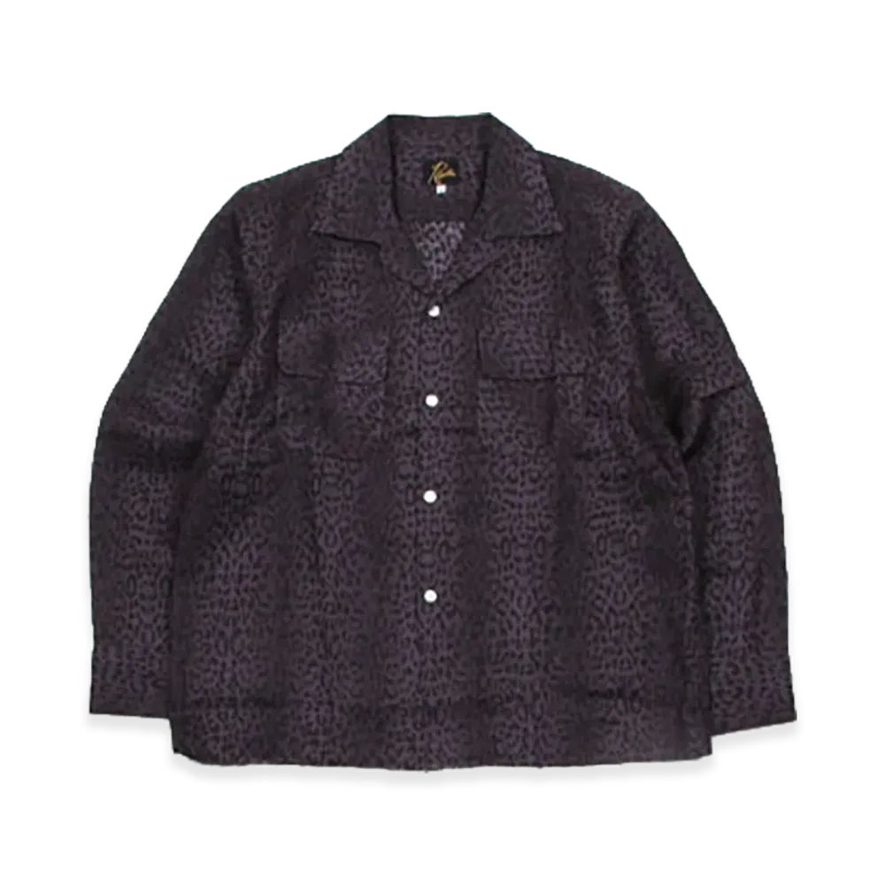 NEEDLES Cut-Off Bottom Classic Shirt - Linen Cloth "Purple"
