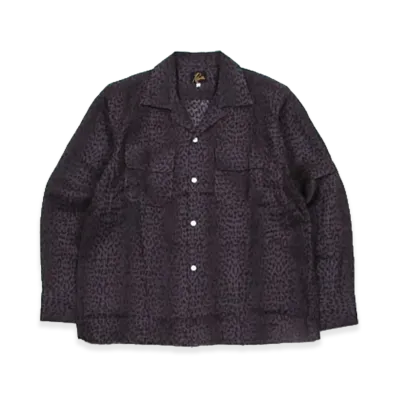 NEEDLES Cut-Off Bottom Classic Shirt - Linen Cloth "Purple"