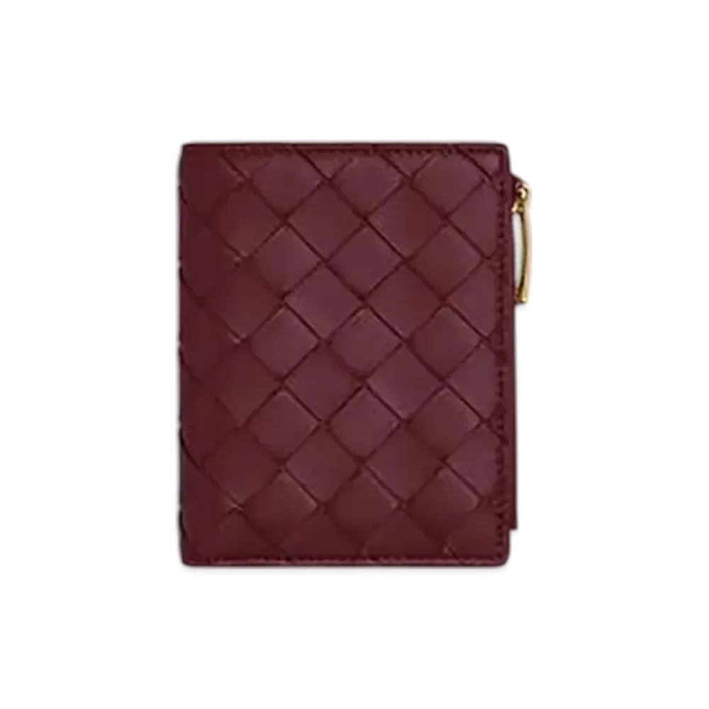 Bottega Veneta Intrecciato Small Bi-Fold Wallet "Barolo"