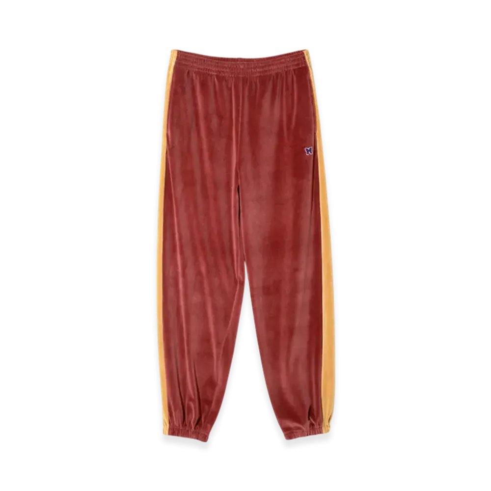 NEEDLES Side Line Sweat Pant - C/PE Velour "Red"